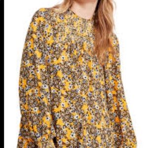 EUC Free People Flowers in Her Hair - XS - Yellow